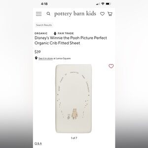 Disney’s Winnie The Pooh Picture Perfect Organic Fitted Crib Sheet